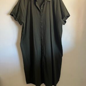 Eileen Fisher Olive Shirt Dress